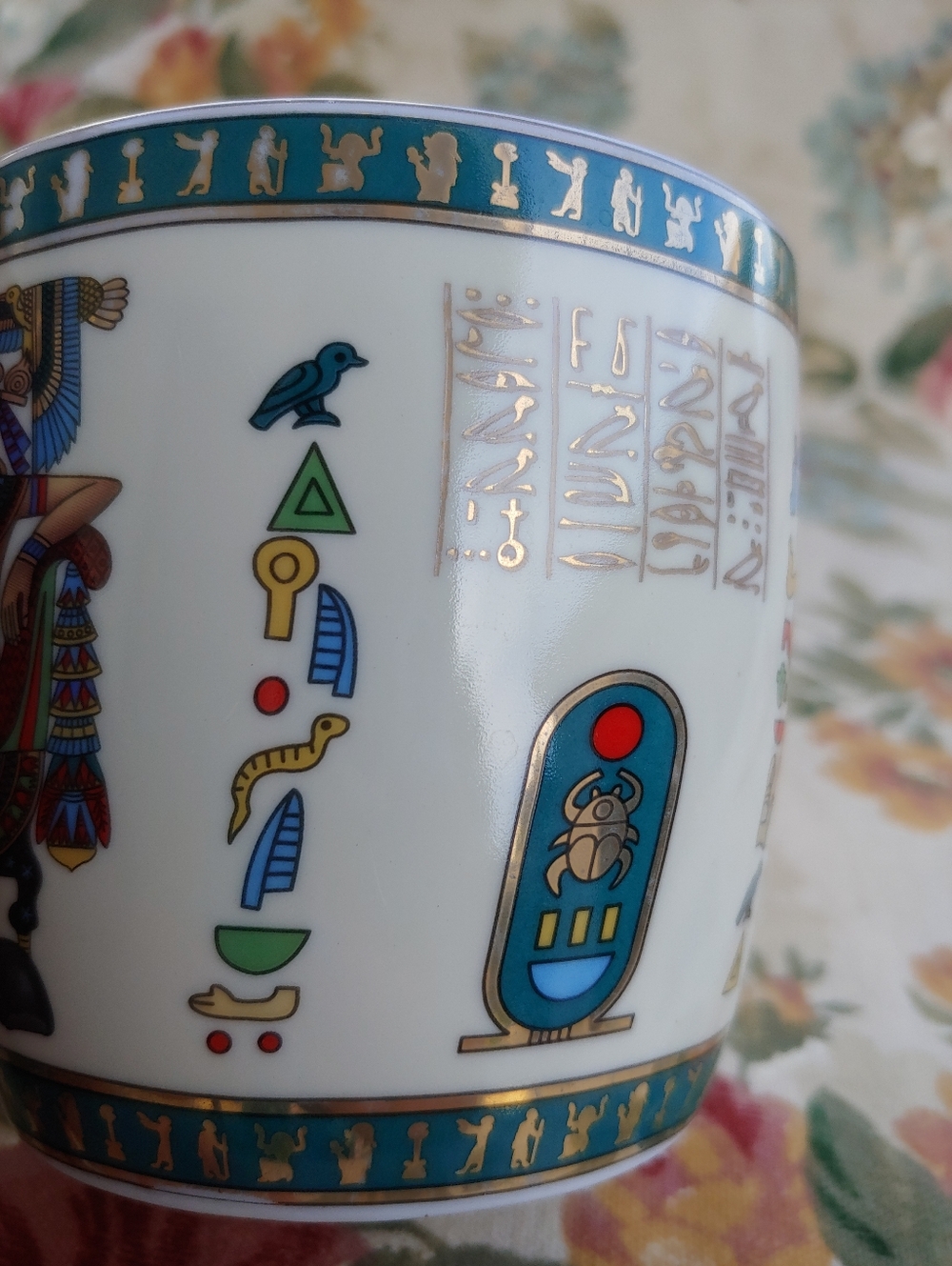 Fathi Mahmoud Vintage Limoges Sculpture Egyptian Art Porcelain Mug - Picture 12 of 17